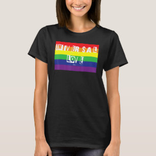 Universelle Liebe Gay Pride Rainbow Word Design T-Shirt