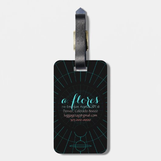 universelle Liebe Gepäckanhänger (Rückseite vertikal)