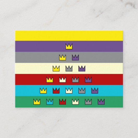 Universelle Patriarchenflagge Kronen-Visitenkarten Visitenkarte (Vorderseite)