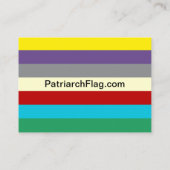 Universelle Patriarchenflagge Kronen-Visitenkarten Visitenkarte (Rückseite)