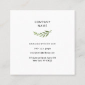 Universelle Visitenkarte mit botanischer Blume. (Rückseite)