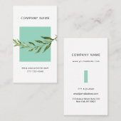 Universelle Visitenkarte mit botanischer Blume. (Vorne/Hinten)