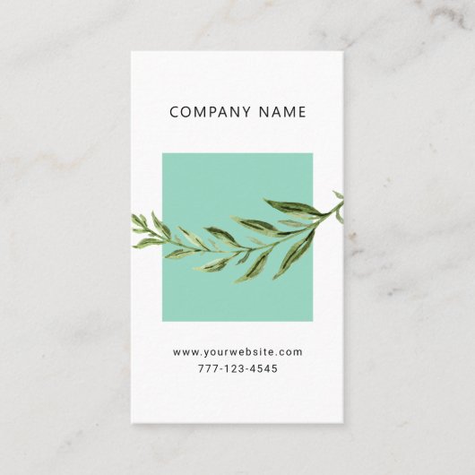 Universelle Visitenkarte mit botanischer Blume. (Vorderseite)