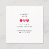 Universelle Visitenkarte mit Herz und Liebe. (Rückseite)