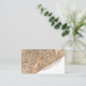 Universelle Visitenkarte mit Holzstruktur. (Stehend Vorderseite)