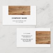 Universelle Visitenkarte mit Holzstruktur. (Vorne/Hinten)