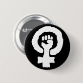 Universelle weibliche Symbol solidaritätshand Button (Vorne & Hinten)
