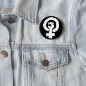 Universelle weibliche Symbol solidaritätshand Button (Beispiel)