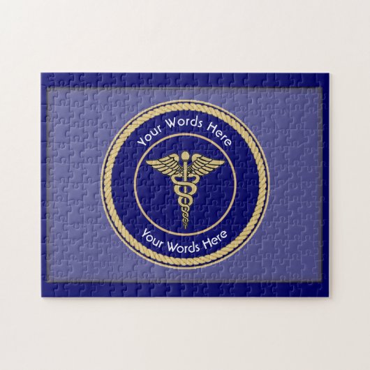 Universeller Caduceus-Rillenschild Puzzle (Horizontal)