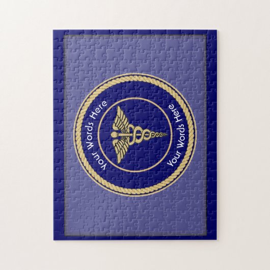 Universeller Caduceus-Rillenschild Puzzle (Vertikal)