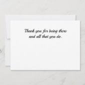 Universeller Dank an die wichtigsten Arbeitnehmer Dankeskarte (Rückseite)