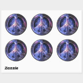 Universeller Friedenskleber Runder Aufkleber (Blatt)