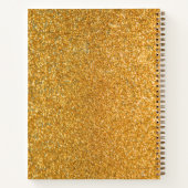 Universeller Manager Stilvolle Gold Glitzer Black Notizblock (Rückseite)