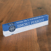 Universeller Meilenstein auf dem Schreibtisch Namensplakette (Seite)