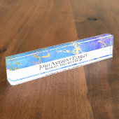 *~* Universeller Nebel Gold Foil AP3 Namensplakette (Seite)