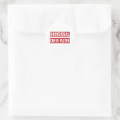 Universeller Schachspieler. Runder Aufkleber (Tasche)