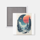 Universelles Abenteuer: Weltraumkunst vertiefen fü Magnet (Vorderseite/Rückseite)