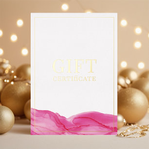Universelles Feminine Gold Pink Tinte Geschenkguts Folien Feiertagskarte