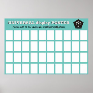 Universelles Foto-Display mit 40 Steckplätzen für  Poster