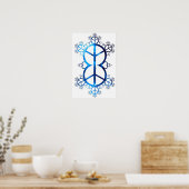 Universelles Fraktal für Frieden und Liebe Poster (Küche)