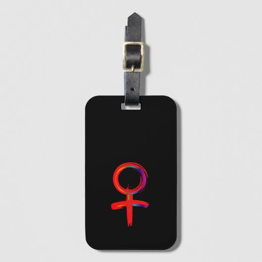 Universelles Frauensymbol Gepäckanhänger (Vorderseite Vertikal)