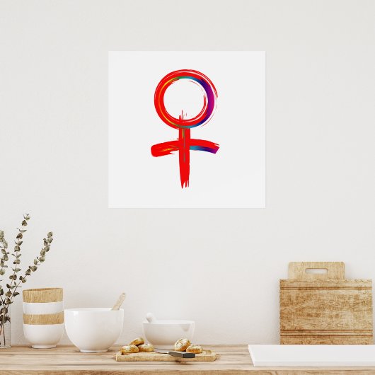 Universelles Frauensymbol Poster (Küche)