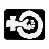 Universelles Frauensymbol Solidarität Hand Magnet (Horizontal)