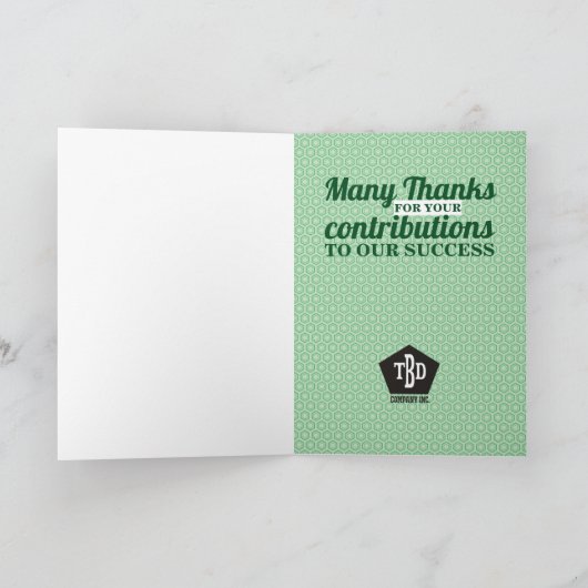 Universelles Jahr des Mitarbeiterjubiläums Karte (Innenseite)