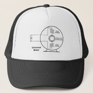 Universelles Motordiagramm auf einem LKW-Hut Truckerkappe