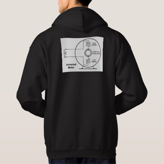 Universelles Motordiagramm auf PULLOVER HOODIE (Rückseite)