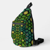 Universelles SYmmetry Wheel Green Crossbody Bag (Rechte Ecke)