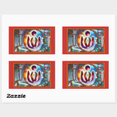 Universelles Verfallssymbol Rechteckiger Aufkleber (Blatt)