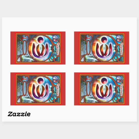 Universelles Verfallssymbol Rechteckiger Aufkleber (Blatt)