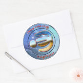 Universelles Verfallssymbol Runder Aufkleber (Umschlag)