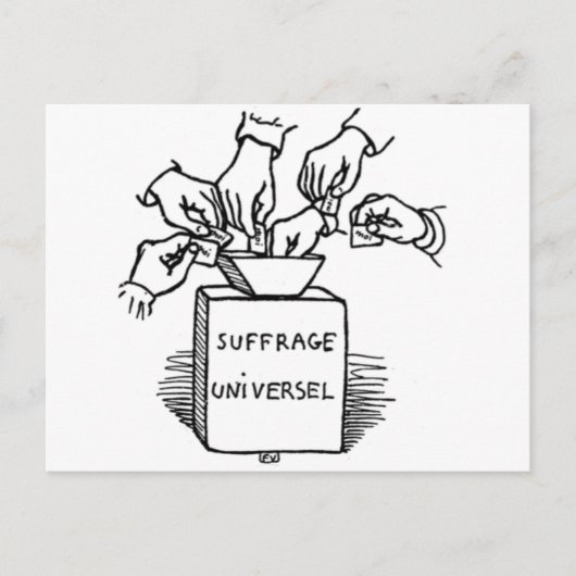Universelles Wahlrecht von Felix Vallotton Postkarte (Vorderseite)