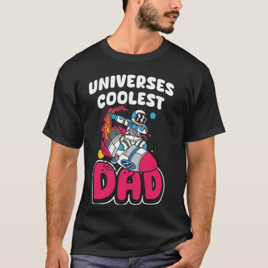 Universes Coolest Dad Sci Fi Lover Daddy T-Shirt (Vorderseite)