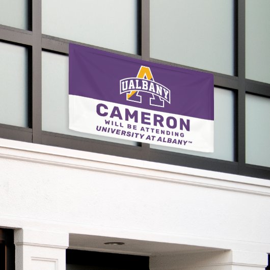 Universität Albany | Der Absolvent wird teilnehmen Banner (Äußeres Gebäude)