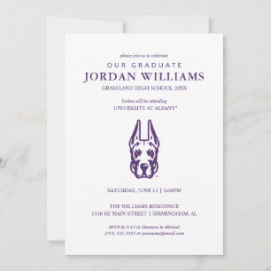 Universität Albany Great Dane Mascot Head Ankündigung