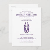 Universität Albany Great Dane Mascot Head Ankündigungspostkarte (Vorne/Hinten)