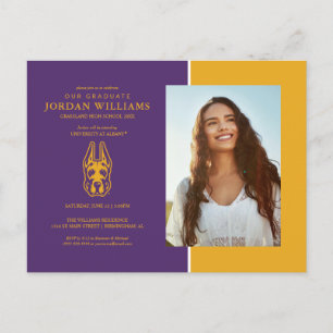 Universität Albany Great Dane Mascot Head Ankündigungspostkarte