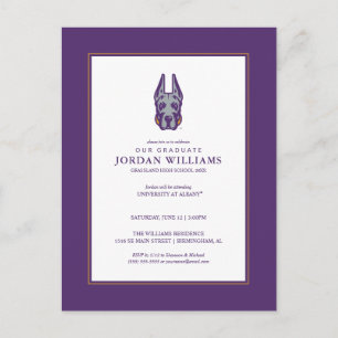 Universität Albany Great Dane Mascot Head Ankündigungspostkarte