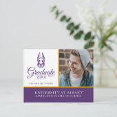 Universität Albany Great Dane Mascot Head Ankündigungspostkarte (Stehend Vorderseite)