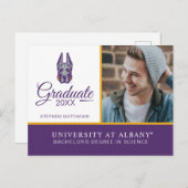 Universität Albany Great Dane Mascot Head Ankündigungspostkarte (Vorne/Hinten)