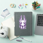 Universität Albany Great Dane Mascot Head Aufkleber (iPad Hülle)