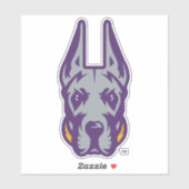 Universität Albany Great Dane Mascot Head Aufkleber (Blatt)