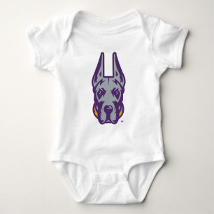 Universität Albany Great Dane Mascot Head Baby Strampler