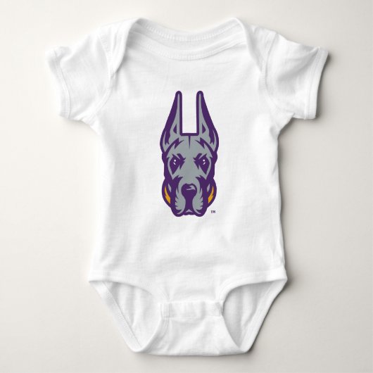 Universität Albany Great Dane Mascot Head Baby Strampler (Vorderseite)