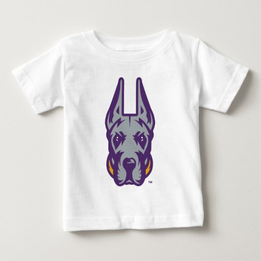 Universität Albany Great Dane Mascot Head Baby T-shirt (Vorderseite)