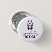Universität Albany Great Dane Mascot Head Button (Vorne & Hinten)