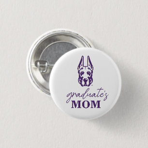 Universität Albany Great Dane Mascot Head Button